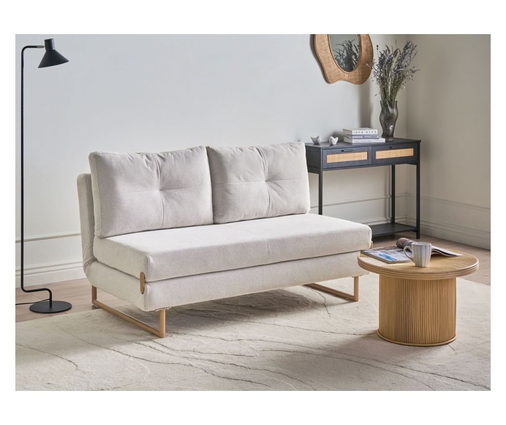 Kanapéágy 3 személyes JERSLEV Törtfehér - 1