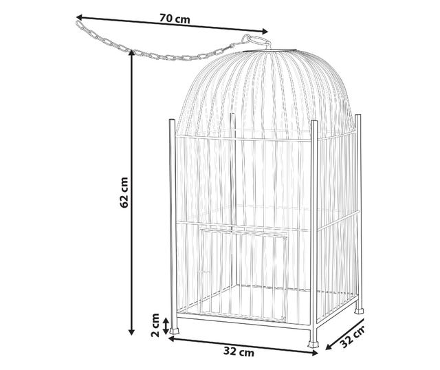 Felinar COMOROS Metal 62 cm Auriu