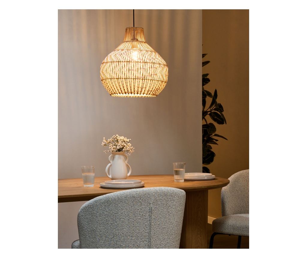 Függőlámpa YAUCO Rattan Fehér - 1