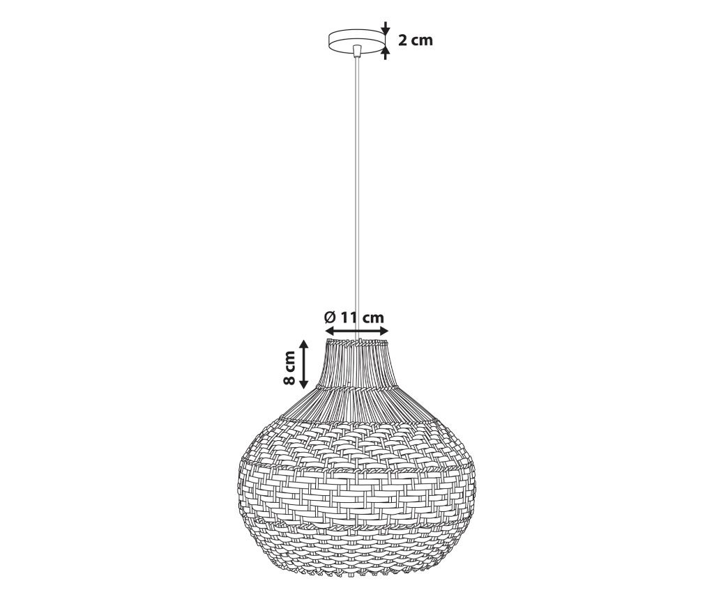 Függőlámpa YAUCO Rattan Fehér - 3