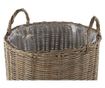 2 darabos fonott virágtartó szett BITOLA PE Rattan 40/48 cm Barna thumbnail 4