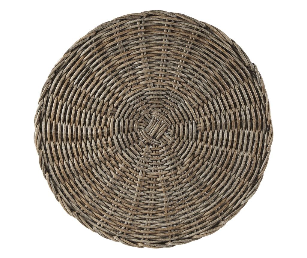 2 darabos fonott virágtartó szett BITOLA PE Rattan 40/48 cm Barna - 5