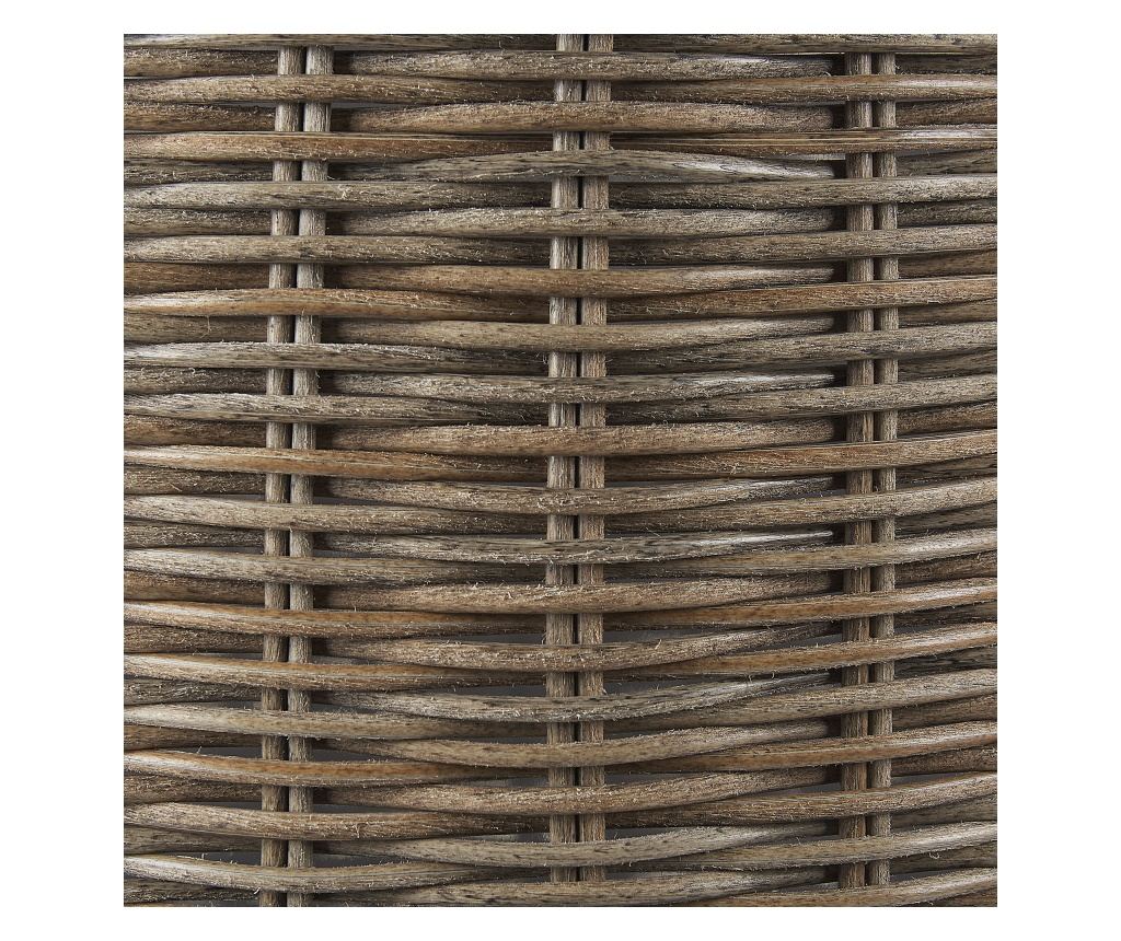 2 darabos fonott virágtartó szett BITOLA PE Rattan 40/48 cm Barna - 6