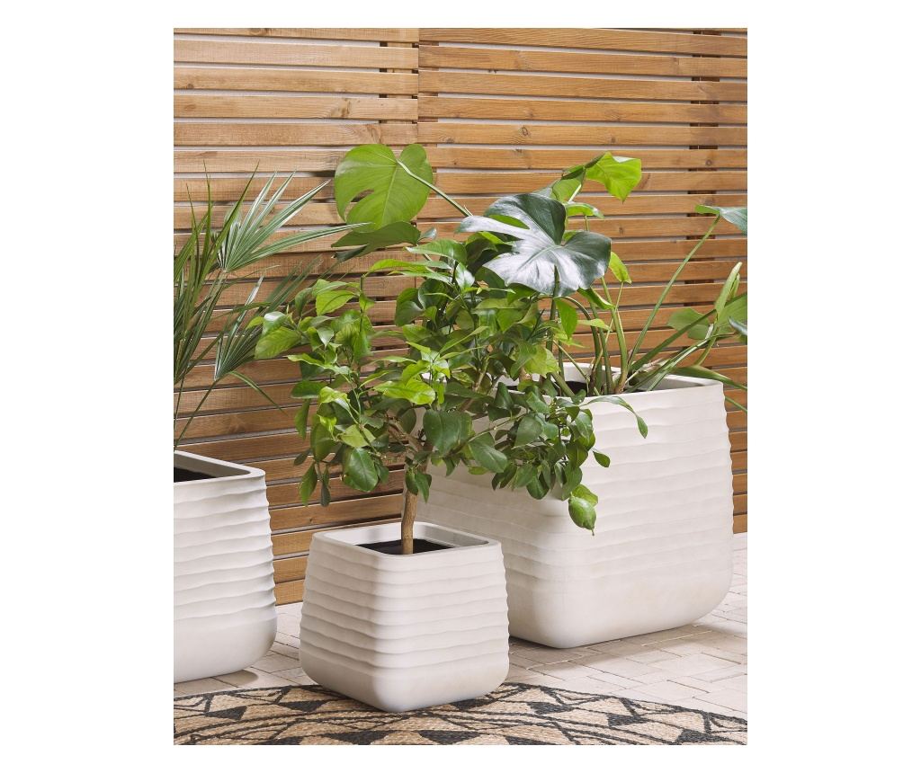 Virágcserép PARIKIA 50 cm Törtfehér - 1