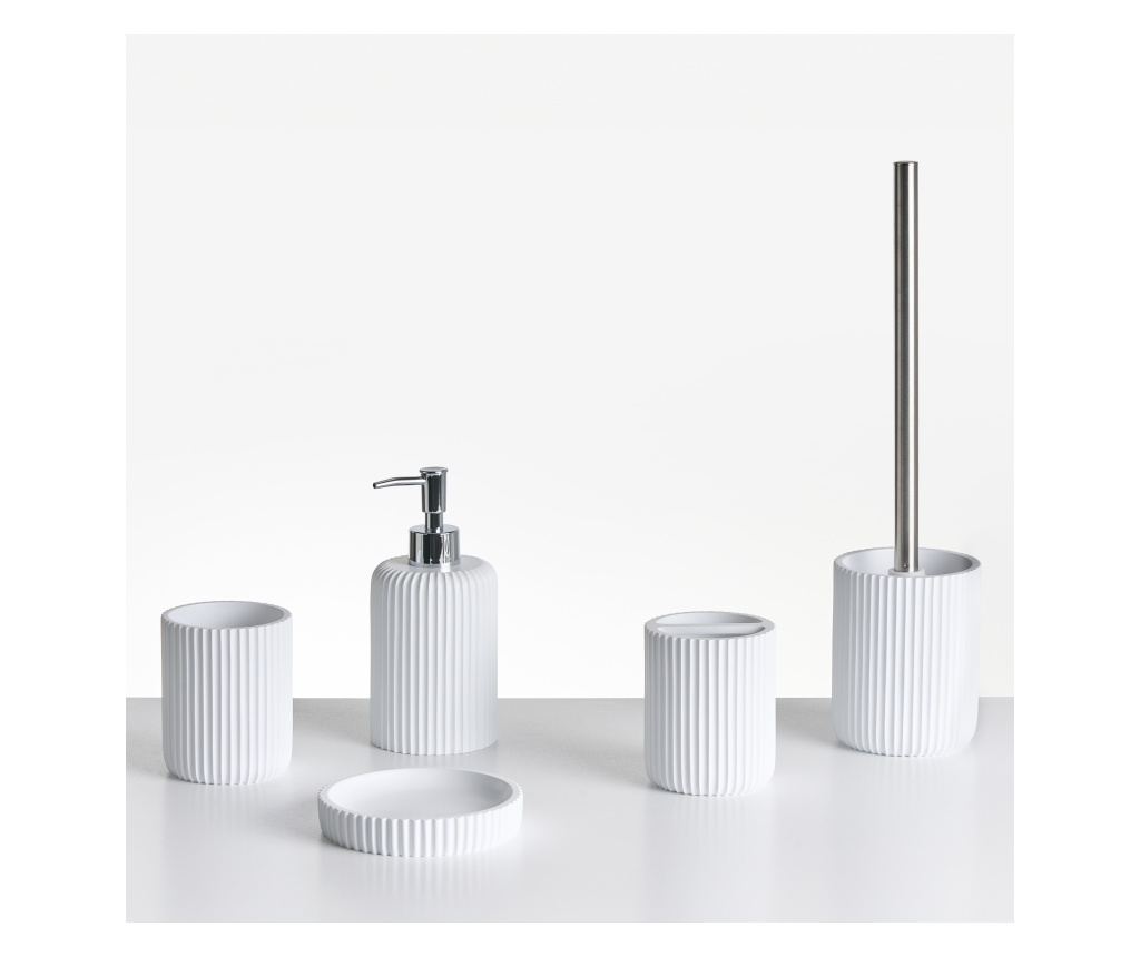5 darabos fürdőszobai kiegészítő szett CAMANA Fehér - 2