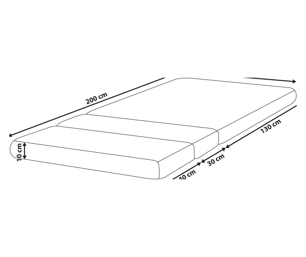 Habszivacs matrac hosszabbítható ágyhoz CLEVER H2/3 közepes 90 x 130/160/200 cm - 3