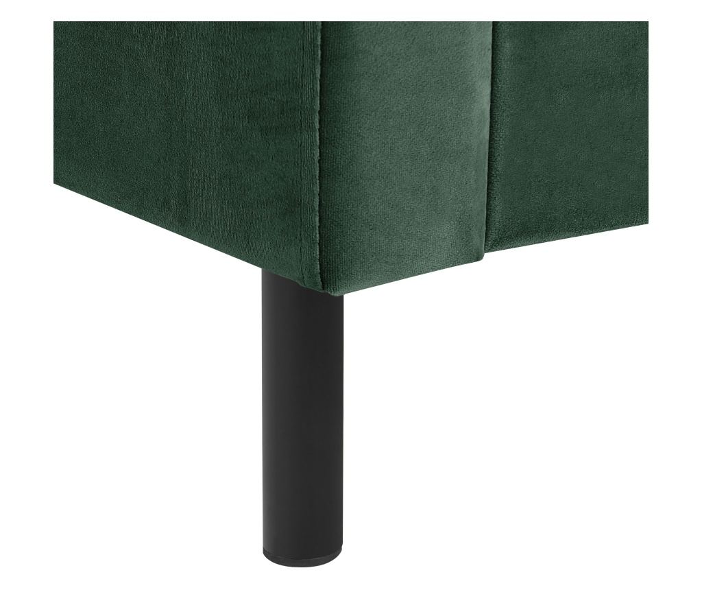 Ágy Bársony VILLETTE 140 x 200 cm Sötétzöld - 9