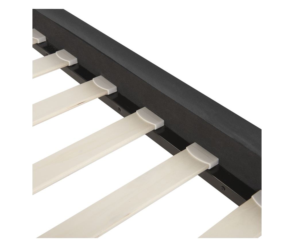 Ágy Bársony LIMOUX 180 x 200 cm Fekete - 8