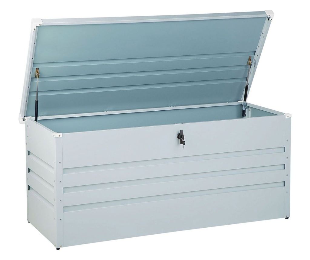 Párnatartó láda CEBROSA 132 cm 62 cm Világosszürke - 2