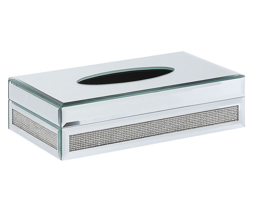 Zsebkendőtartó doboz CHARLY Üveg Ezüst - 2