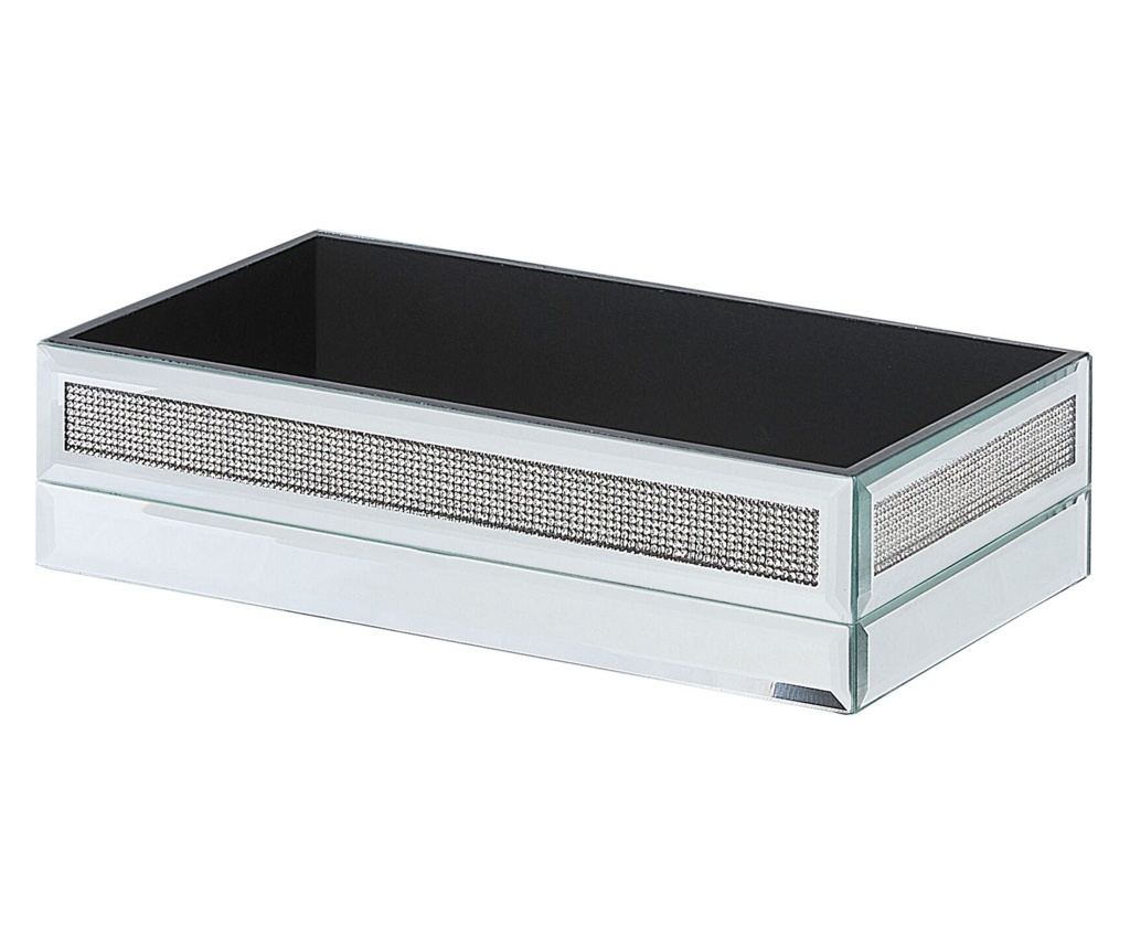 Zsebkendőtartó doboz CHARLY Üveg Ezüst - 4