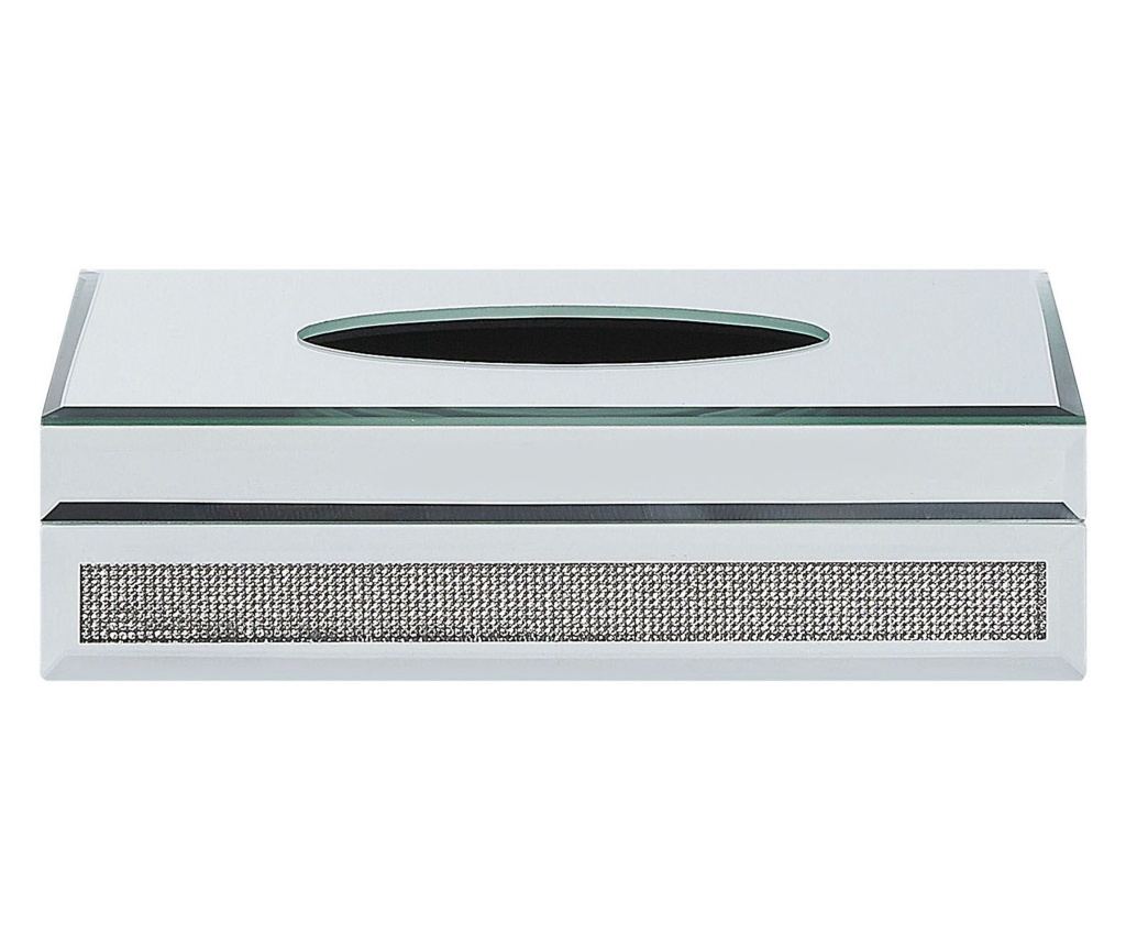 Zsebkendőtartó doboz CHARLY Üveg Ezüst - 5