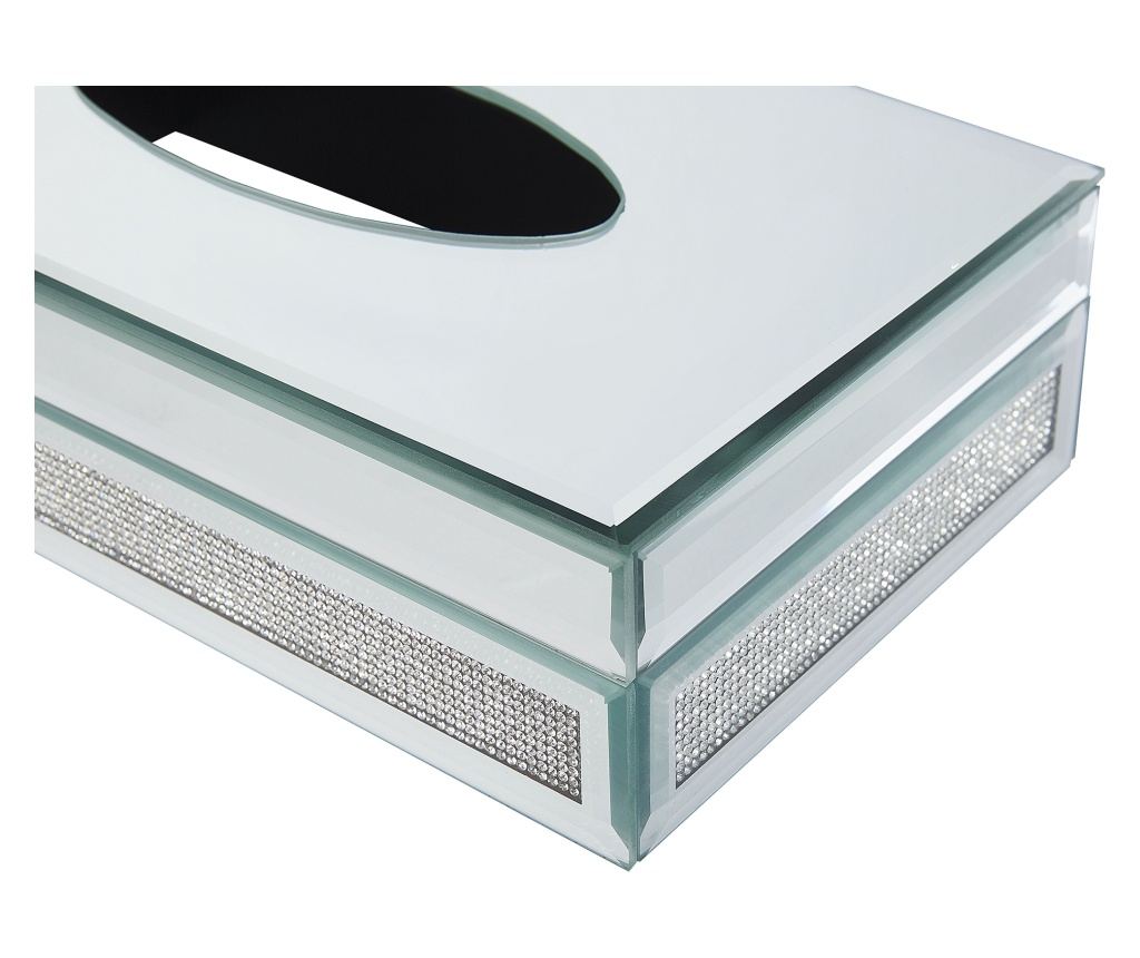 Zsebkendőtartó doboz CHARLY Üveg Ezüst - 7