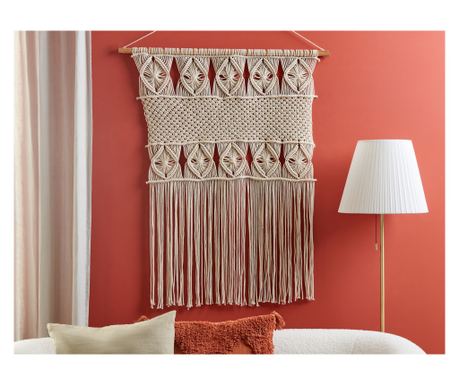 Decorațiune de perete din țesătură LAHRI Bumbac 118 cm Bej