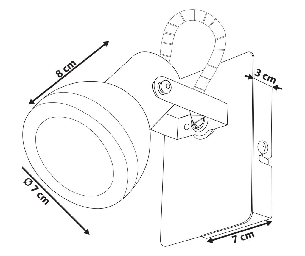 Kétdarabos spotlámpa szett BARO Állítható Fém Fehér - 3
