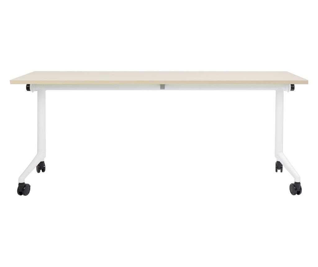 Összecsukható íróasztal CAVI Világosbarna 180 cm 60 cm kerekekkel - 10