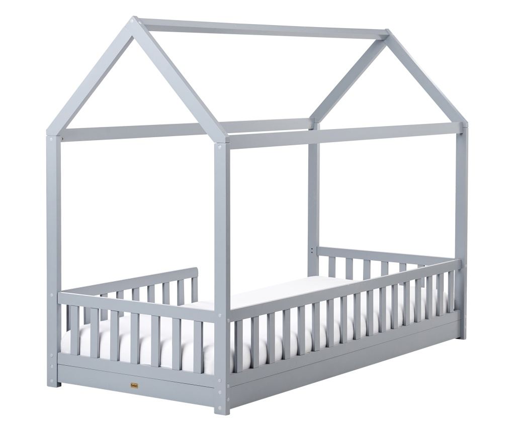 Gyerekágy Ház Fenyő COSSAYE 90 x 200 cm Szürke - 7