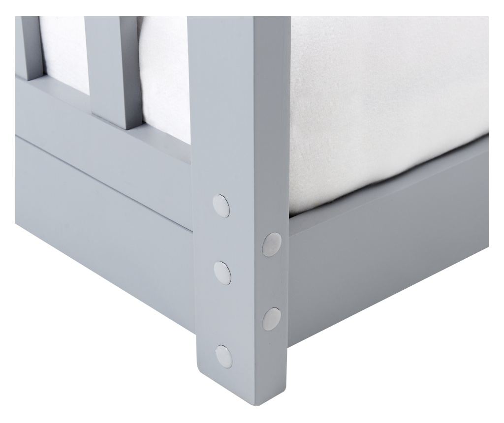 Gyerekágy Ház Fenyő COSSAYE 90 x 200 cm Szürke - 10