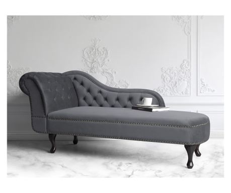 Șezlong stânga NIMES Catifea Gri