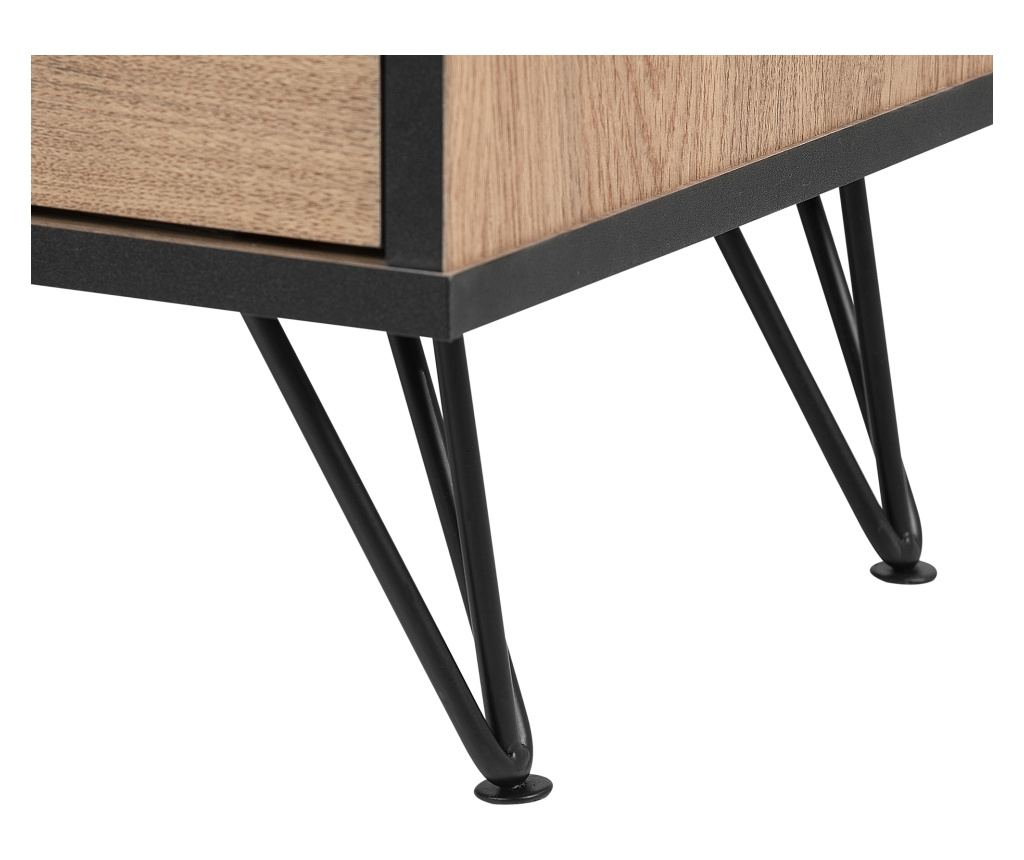 TV állvány HALSTON Barna/fekete - 4