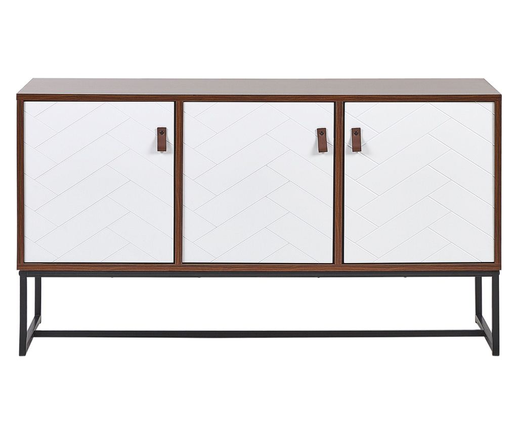 Szekrény NUEVA Sötétbarna/fehér - 4