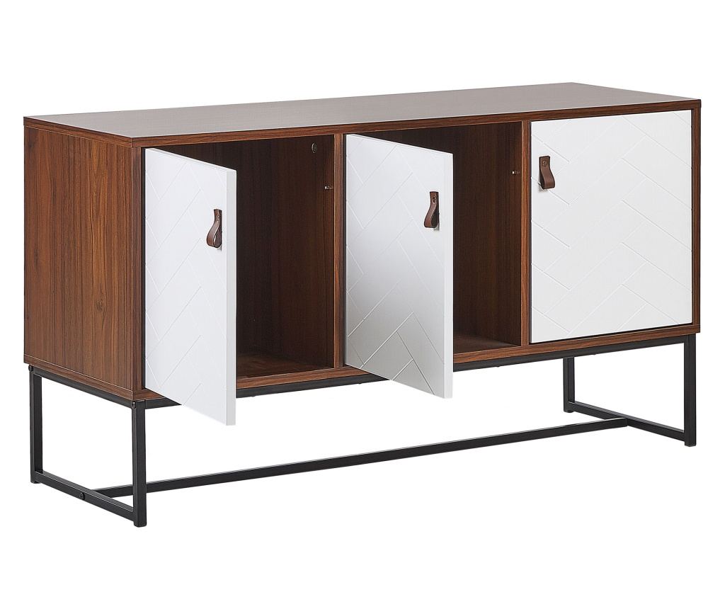 Szekrény NUEVA Sötétbarna/fehér - 5