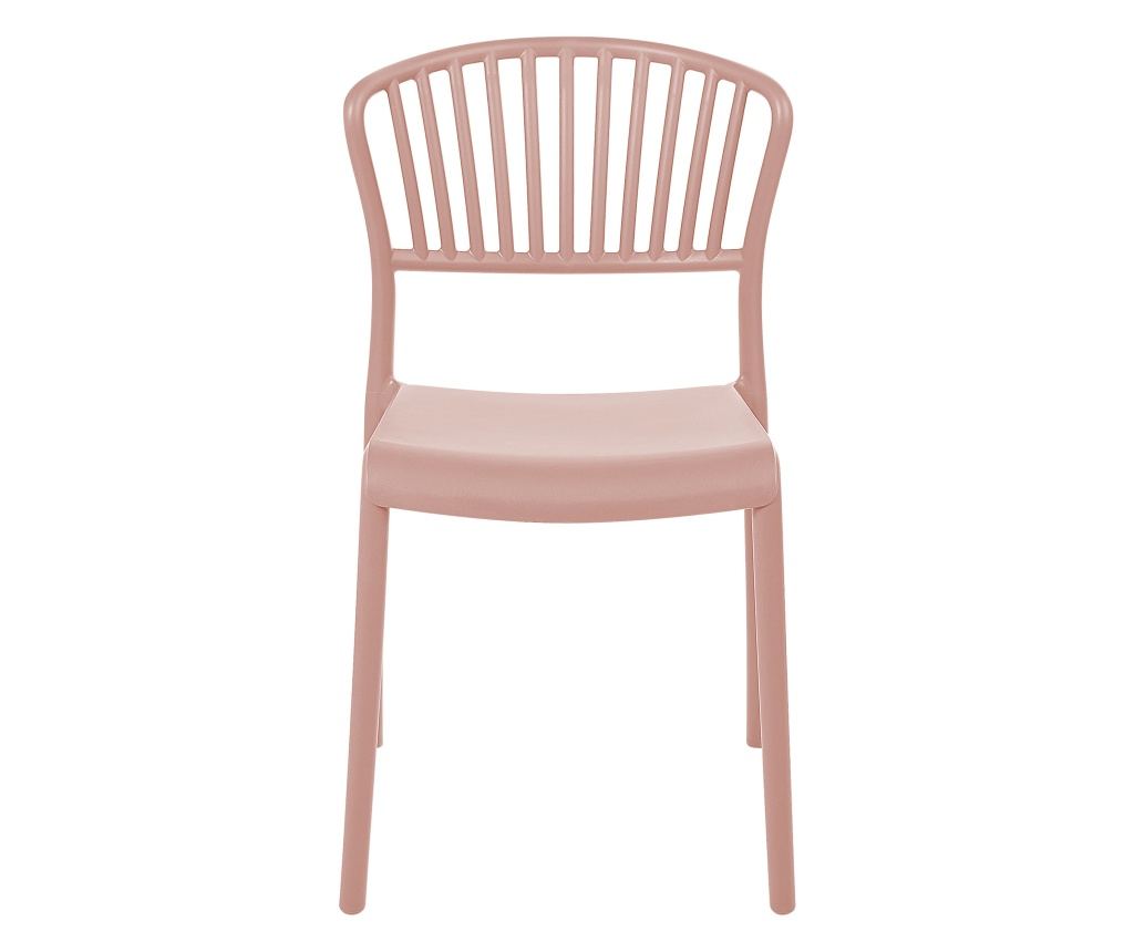 Négydarabos kerti szék szett GELA Pasztellrózsaszín - 6