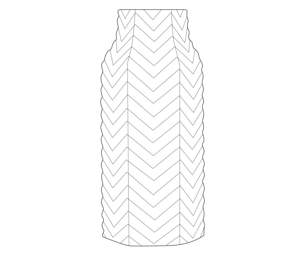 Dekor váza XANTHOS Kőcserép 32 cm Fehér - 3