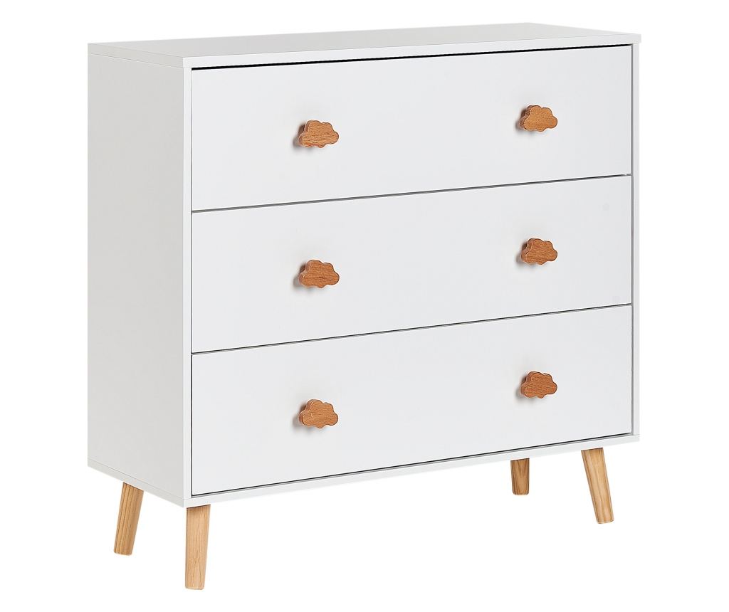 Háromfiókos komód CLOUDY Fehér - 2