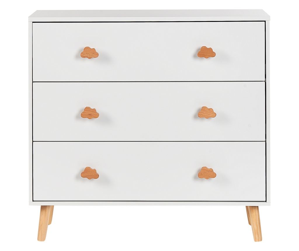 Háromfiókos komód CLOUDY Fehér - 4