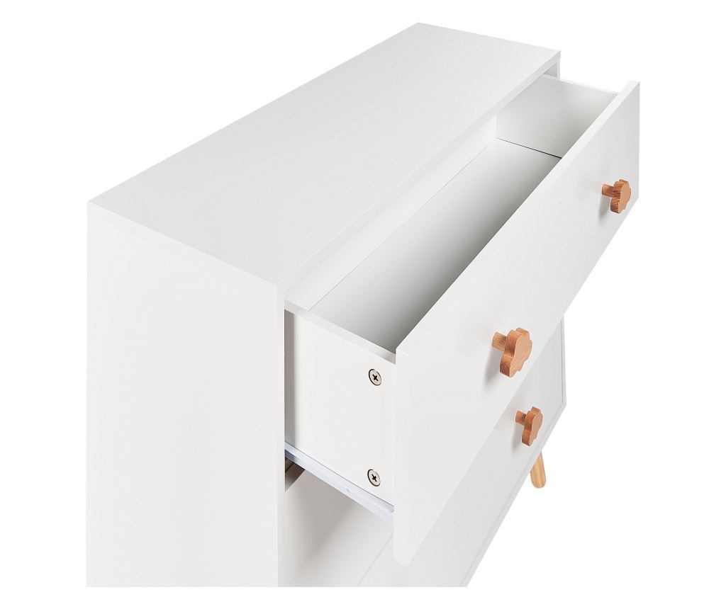 Háromfiókos komód CLOUDY Fehér - 7