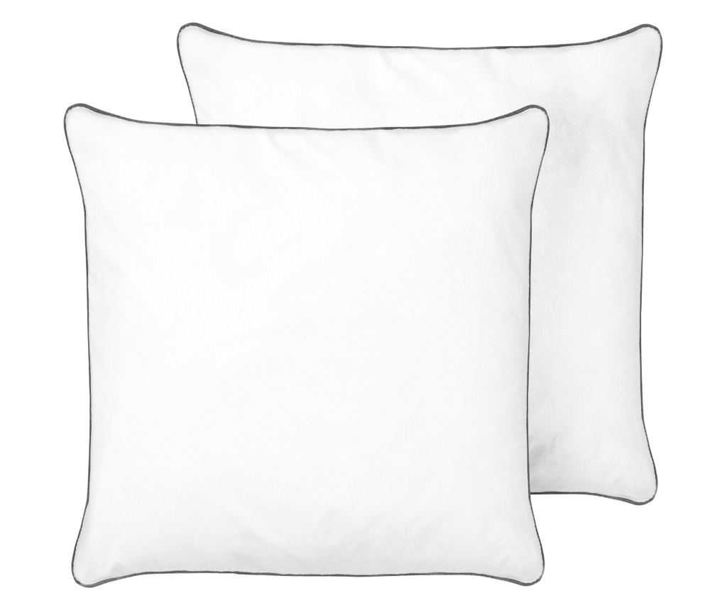 Kétdarabos párnaszett PELISTER Magas Mikroszálas 80 x 80 cm Fehér - 2