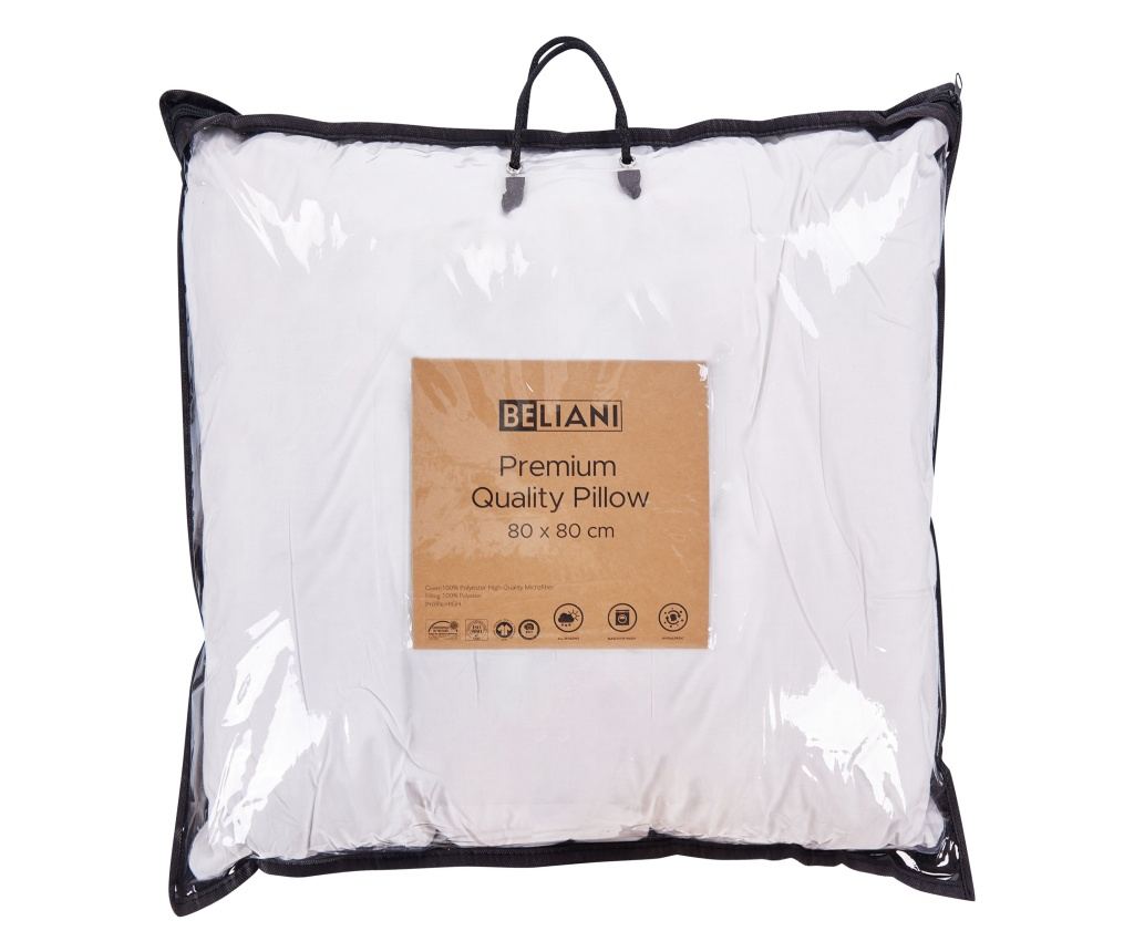 Kétdarabos párnaszett PELISTER Magas Mikroszálas 80 x 80 cm Fehér - 6