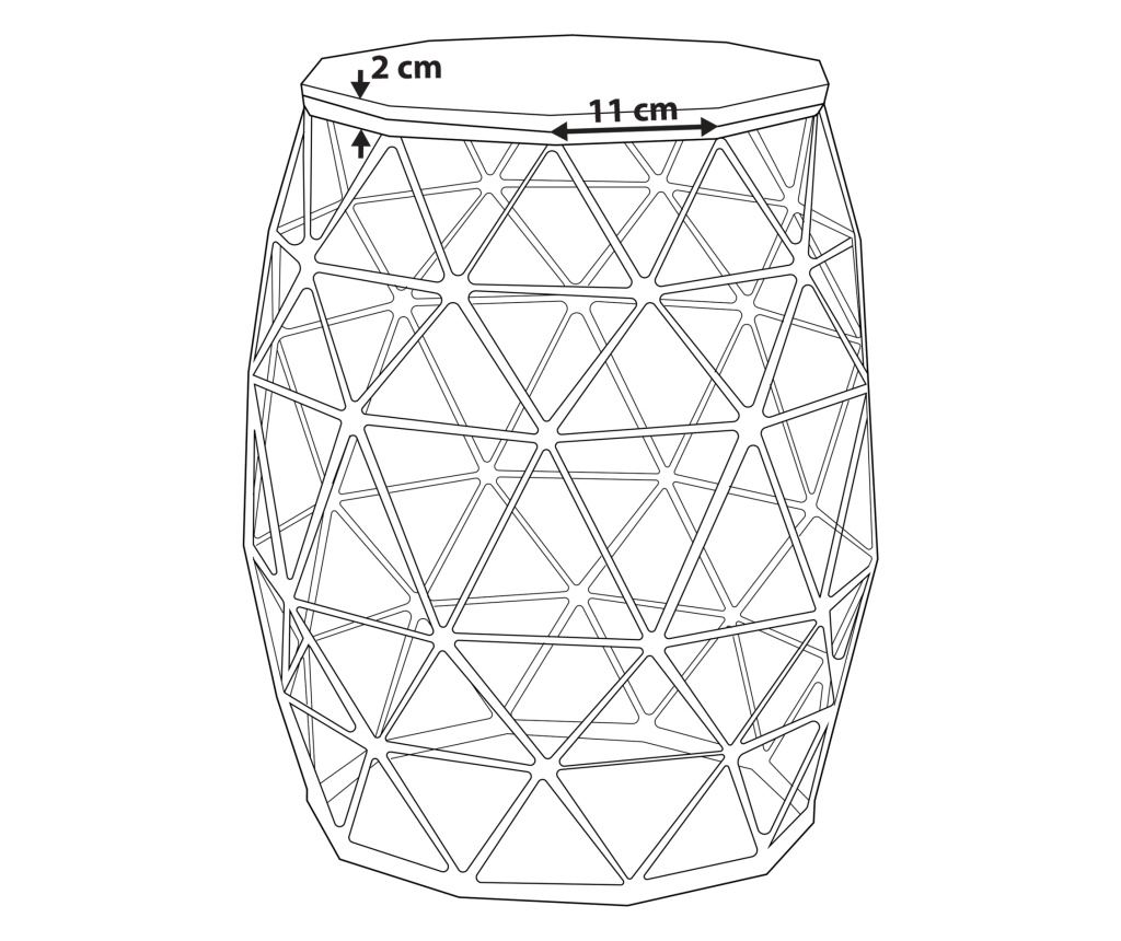 Kisasztal HALSEY Arany - 3