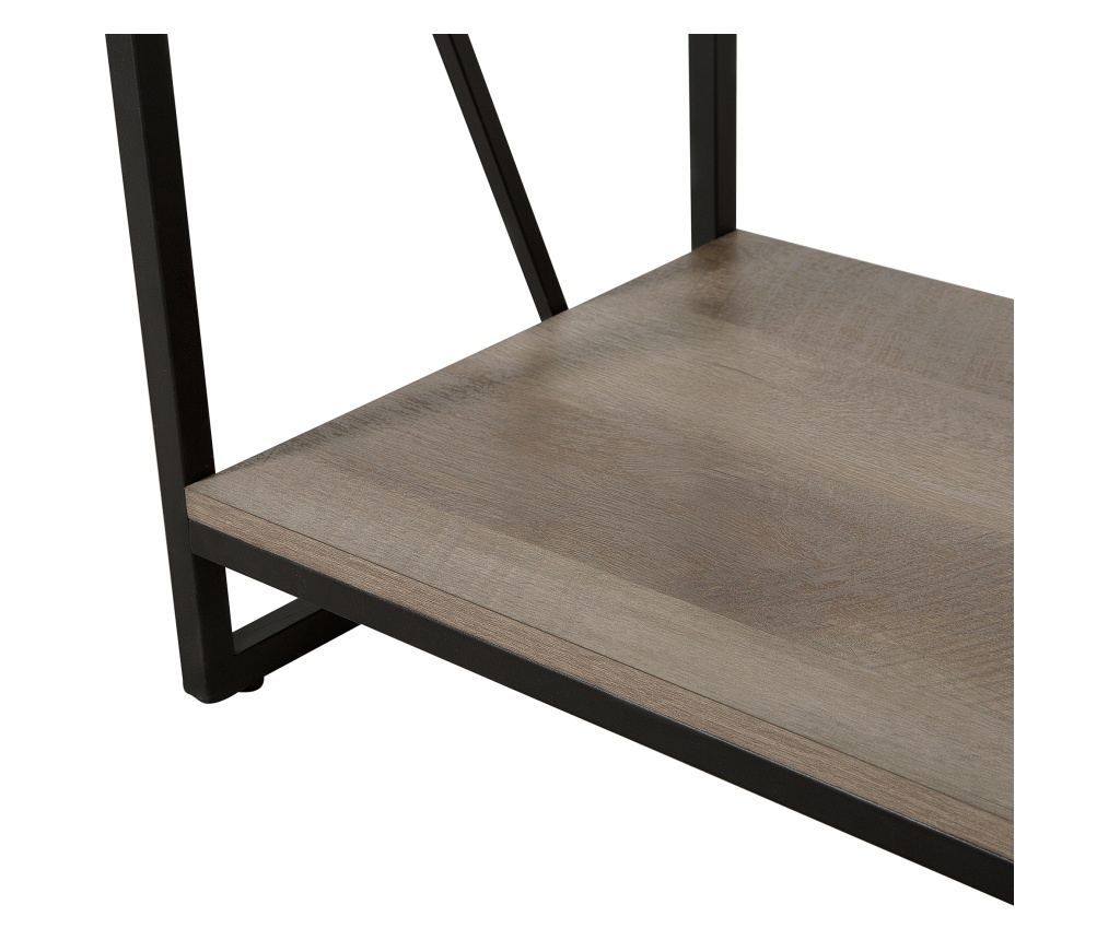 Ötszintes könyvespolc FORRES 184 cm Barna/fekete - 7