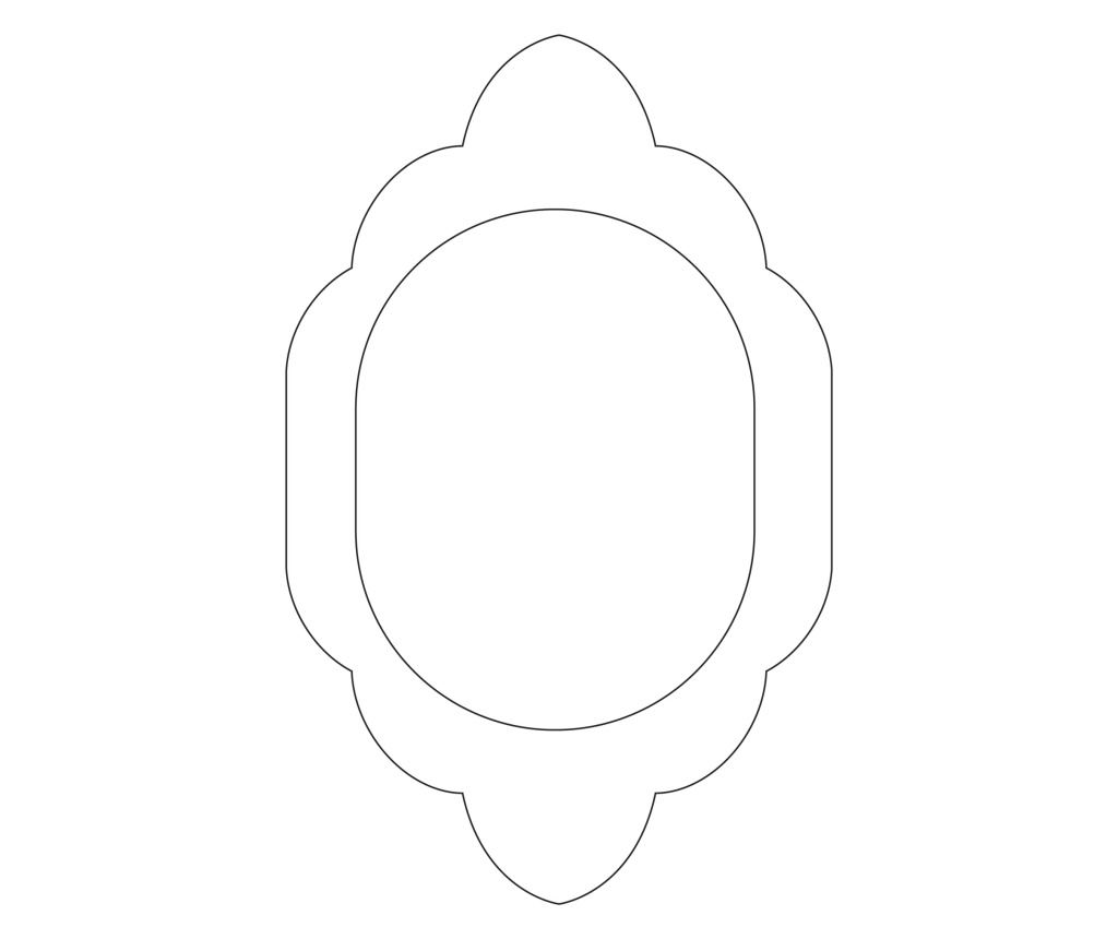 Falitükör FRESVILLE 62 cm 100 cm Fenyő Világosbarna - 3