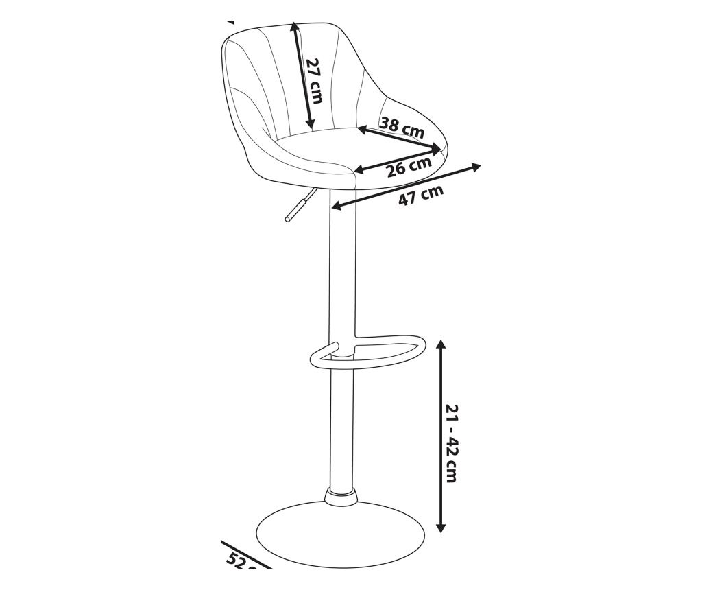 Bárszék kétdarabos szettben LUCCA Világoskék - 3