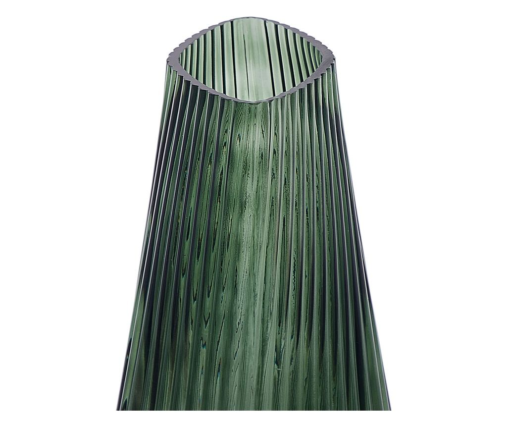 Virágtartó váza MARPISSA Üveg 26 cm Sötétzöld - 4