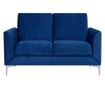 Kanapé 2 személyes FENES Bársony Tengerészkék thumbnail 2