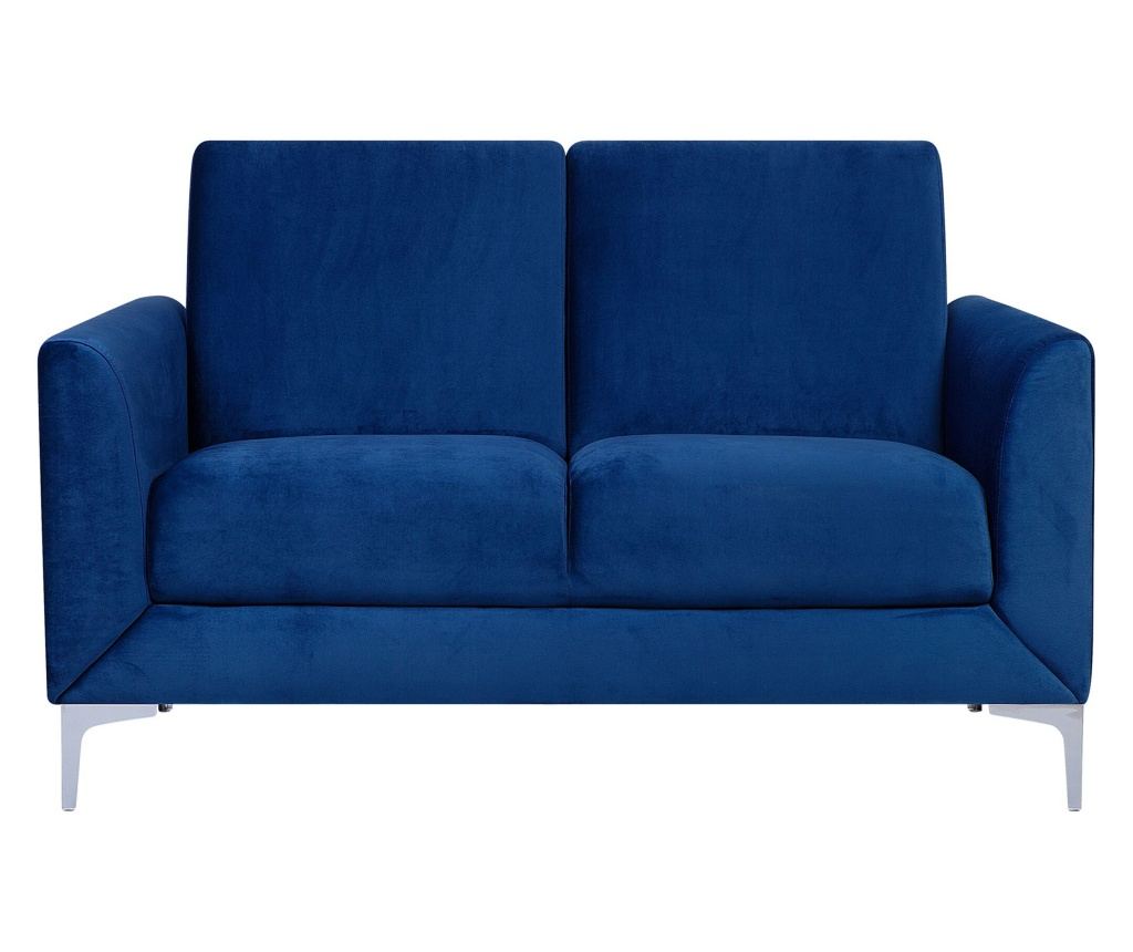 Kanapé 2 személyes FENES Bársony Tengerészkék - 2