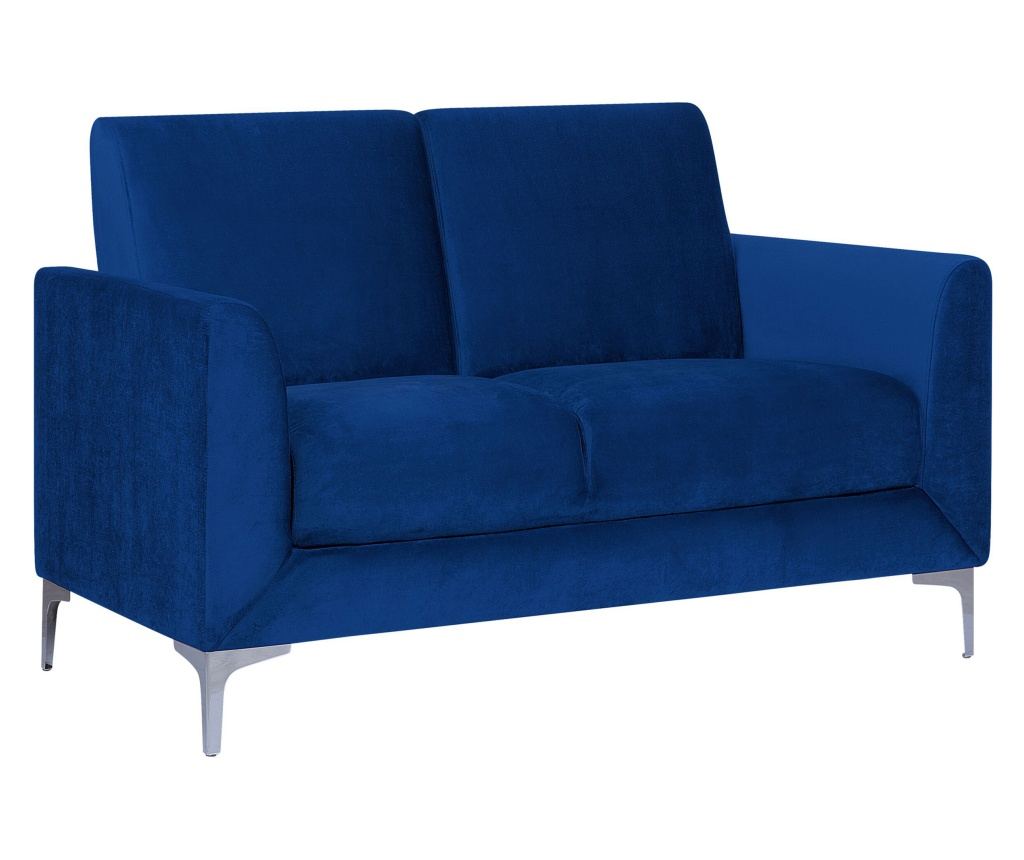 Kanapé 2 személyes FENES Bársony Tengerészkék - 4