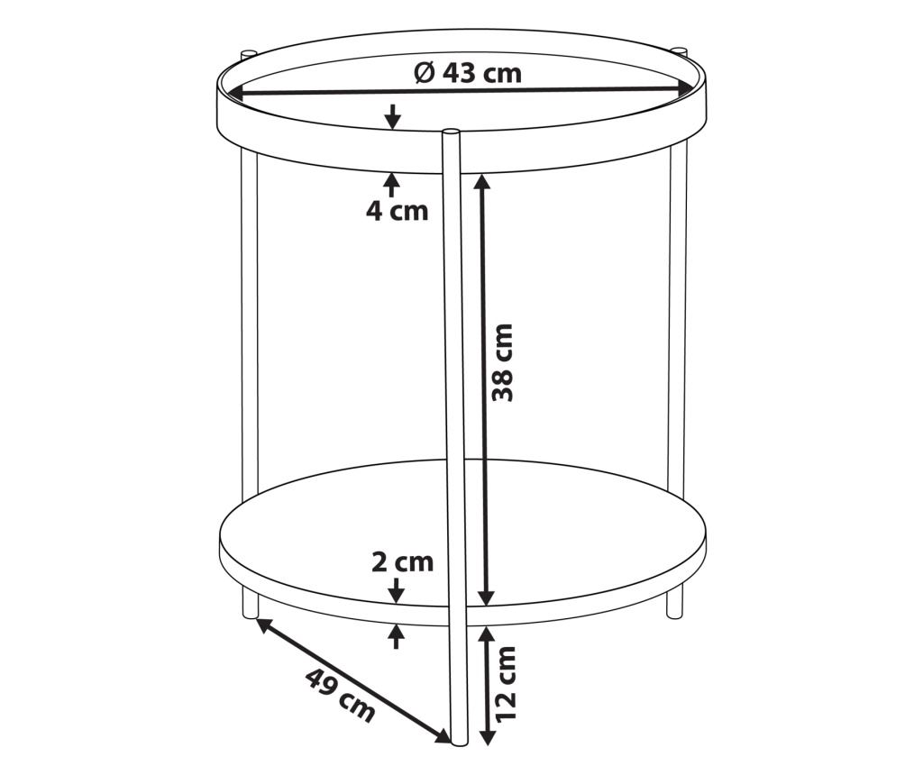 Kisasztal LANDER Világosbarna - 3