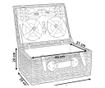 PRUNEAU Wicker Brown Picnic Basket