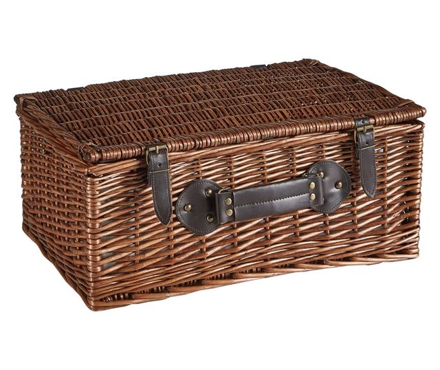 PRUNEAU Wicker Brown Picnic Basket