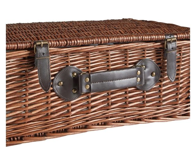 PRUNEAU Wicker Brown Picnic Basket