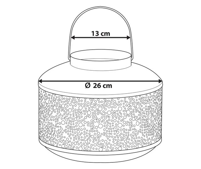 Felinar CORFU Metal 22 cm Auriu