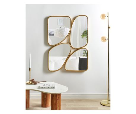 Oglindă de perete DIANCEY 70 cm 100 cm Metal Auriu