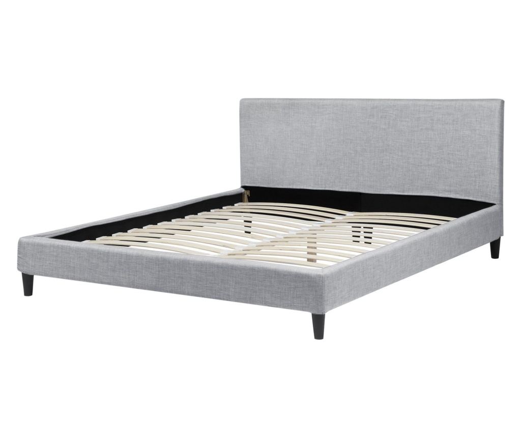 Ágykeret huzat FITOU 160 x 200 cm Világosszürke - 4