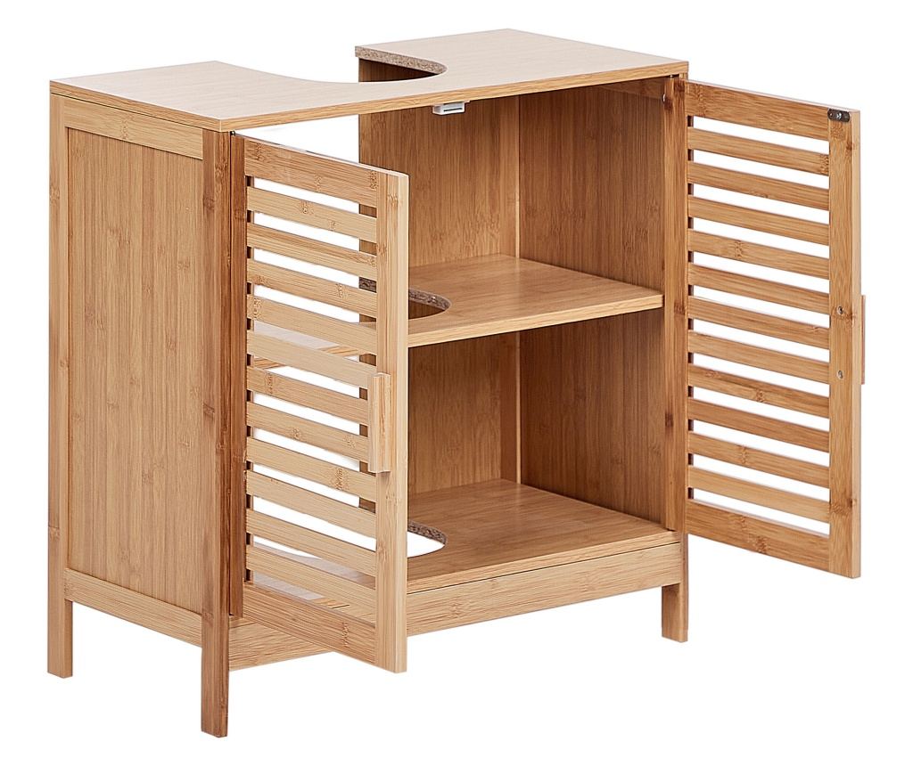 Mosdószekrény MISSOULA Bambusz 60 cm Világosbarna - 4