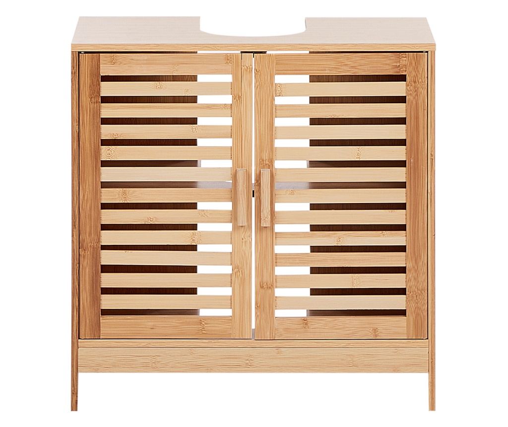 Mosdószekrény MISSOULA Bambusz 60 cm Világosbarna - 5